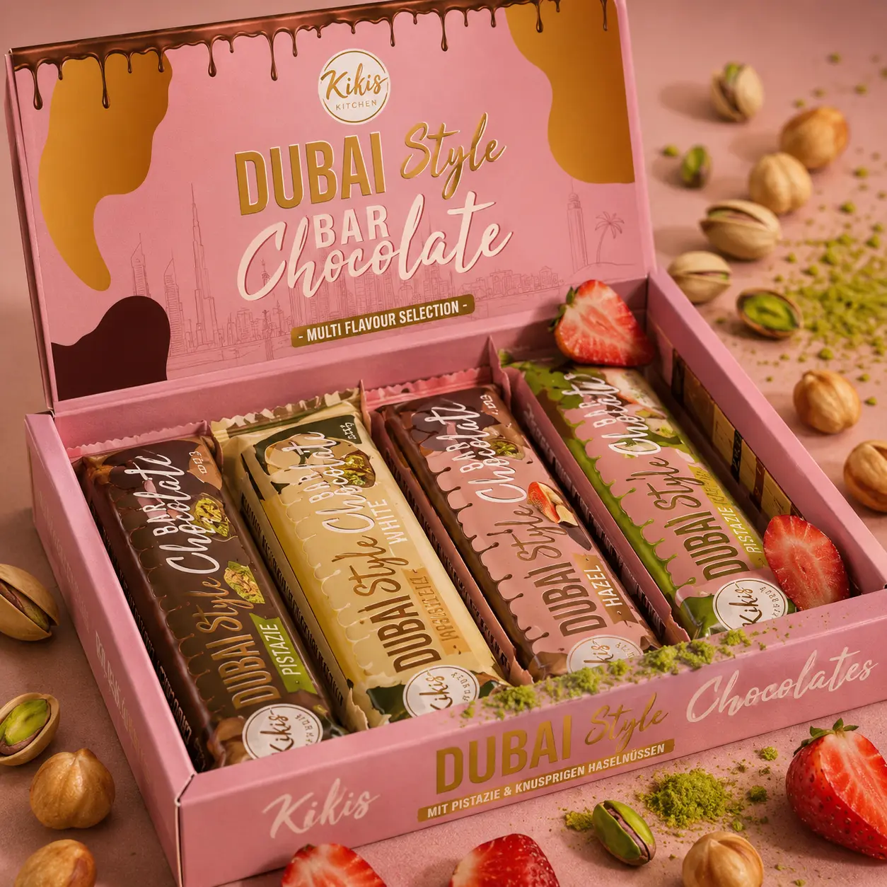 2 Kikis Dubai Style Bar Chocolate - MIX 🍫 4er – Bild 1